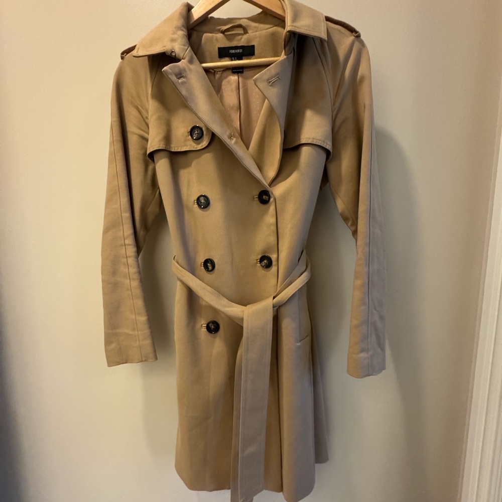 Forever 21 Classic Beige Trench Coat